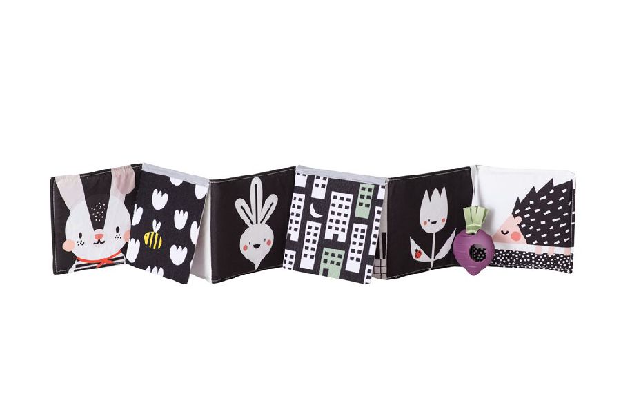 Zacht boekje Taf Toys Pram Book | contrastboek