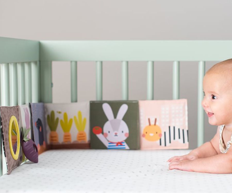 Zacht boekje Taf Toys Pram Book | contrastboek