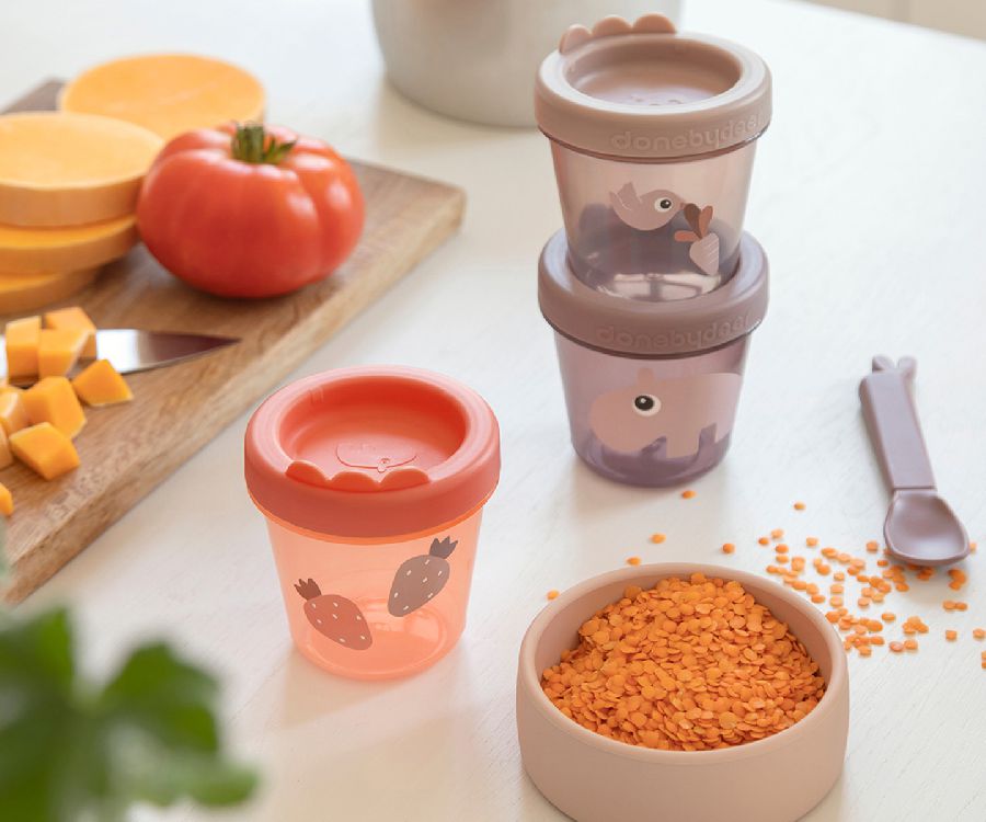 Bewaarpotje Done by Deer Ozzy, 3 stuk(s) | Baby Food Container 3-pack