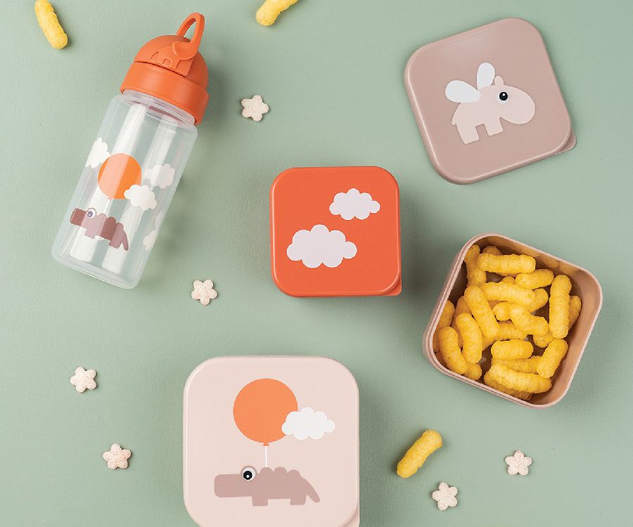 Snackdoos Done by Deer Snack Box Set, 3 stuk(s) | Happy Clouds powder