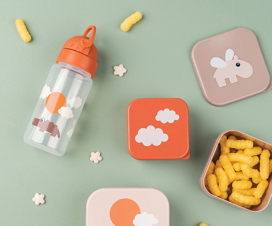 Drinkfles Done by Deer Happy Clouds | Straw Bottle