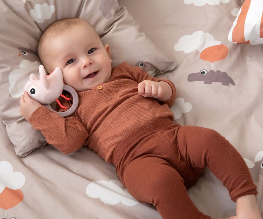 Rammelaar Done by Deer Birdee | Sensory Rattle W/Teether