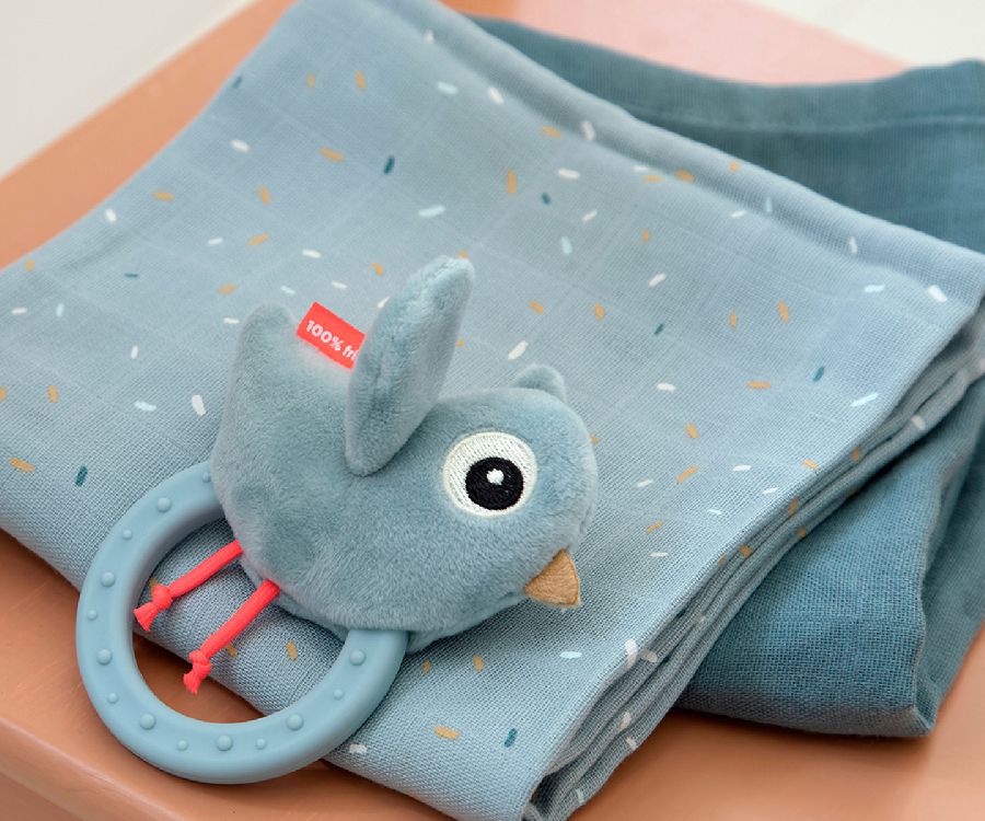 Rammelaar Done by Deer Birdee | Sensory Rattle W/Teether