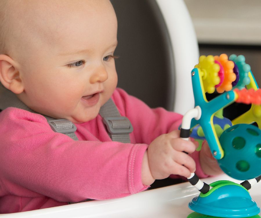 Zuignap speelgoed Sassy Teethe & twirl sensation station | Tray Toys