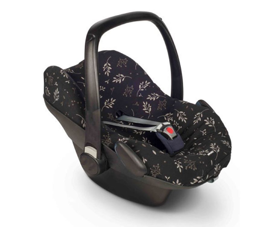 Autostoel hoes Dooky Seat Cover, geschikt voor Joie Baby/Nuna/Cybex/Maxi-Cosi/Joolz i-Snug 2/Pipa Next/Pipa Urbn/Cloud G i-Size/Cloud G i-Size Plus/Cloud T i-Size/Cloud T i-Size Plus/Cabriofix i-Size/Pebble 360 Pro2/Pebble 360/Pebble S/Joolz x MC Pebble 360 Pro2 | Romantic Leaves Black