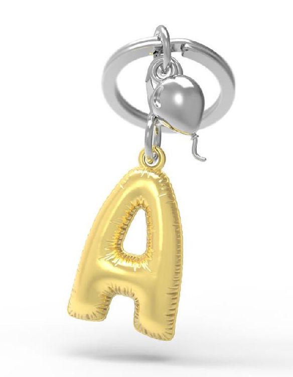 Sleutelhanger Metalmorphose Alphabet - A, letter | Party Balloon