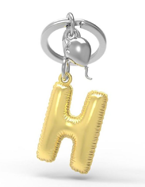 Sleutelhanger Metalmorphose Alphabet - H, letter | Party Balloon