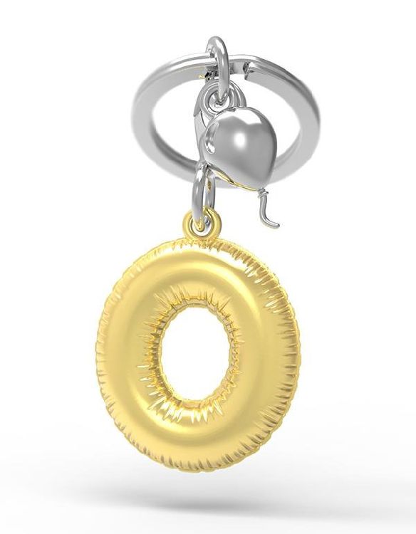Sleutelhanger Metalmorphose Alphabet - O, letter | Party Balloon