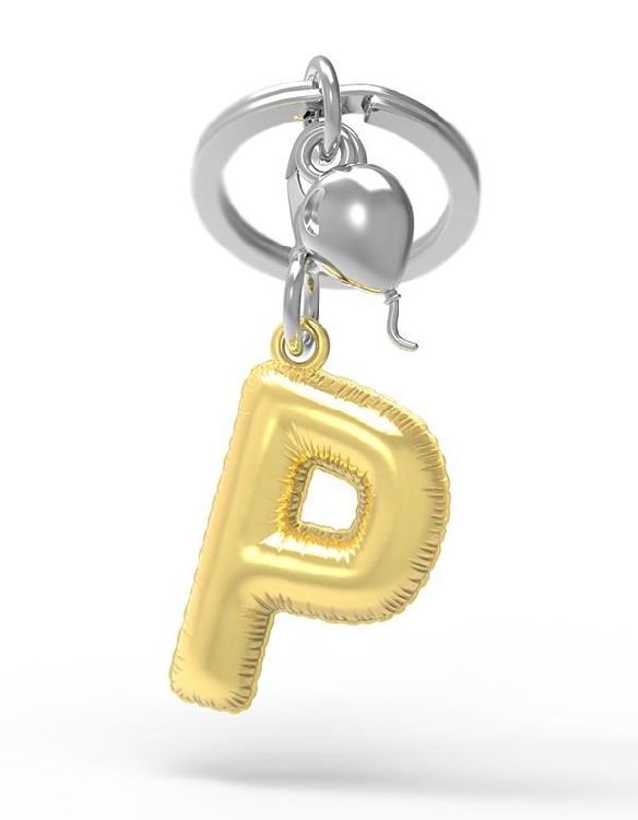 Sleutelhanger Metalmorphose Alphabet - P, letter | Party Balloon