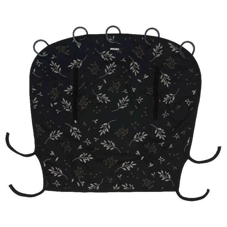 Huifel Dooky Universal Cover, geschikt voor wandelwagen/buggy/draagmand/autostoel groep 0+ | Romantic Leaves Black