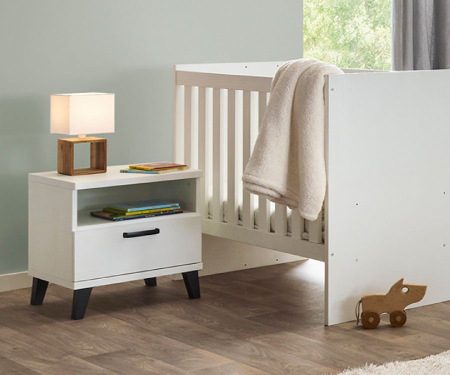 Nachtkastje NEYT, Evy Structuur Wit