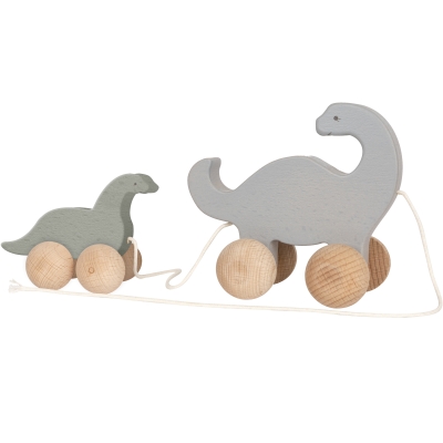 Duw- & trekfiguur Konges Slojd Rolling dino family