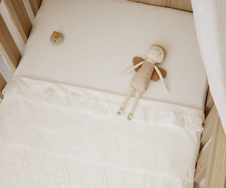 Laken Meyco Baby, geschikt voor babybed 60x120/babybed 70x140 | Ruffle offwhite