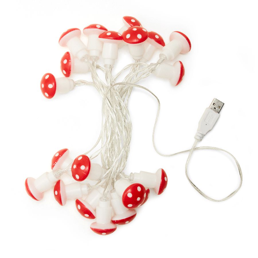  lichtslinger, Kikkerland, Mushroom LED String Lights