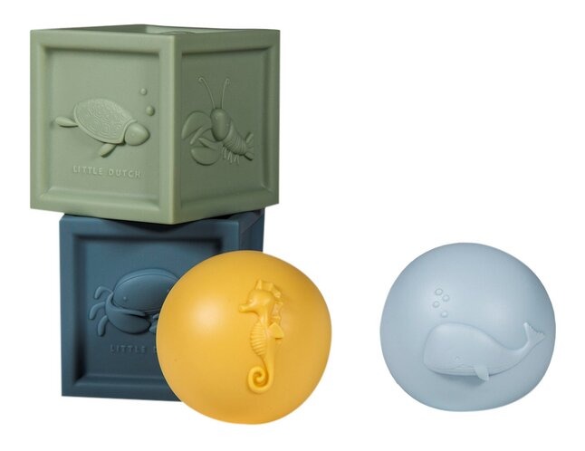 Activiteitenbal Little Dutch Ocean Blokken / ballen set | bal speelset