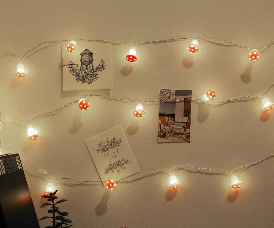  lichtslinger, Kikkerland, Mushroom LED String Lights