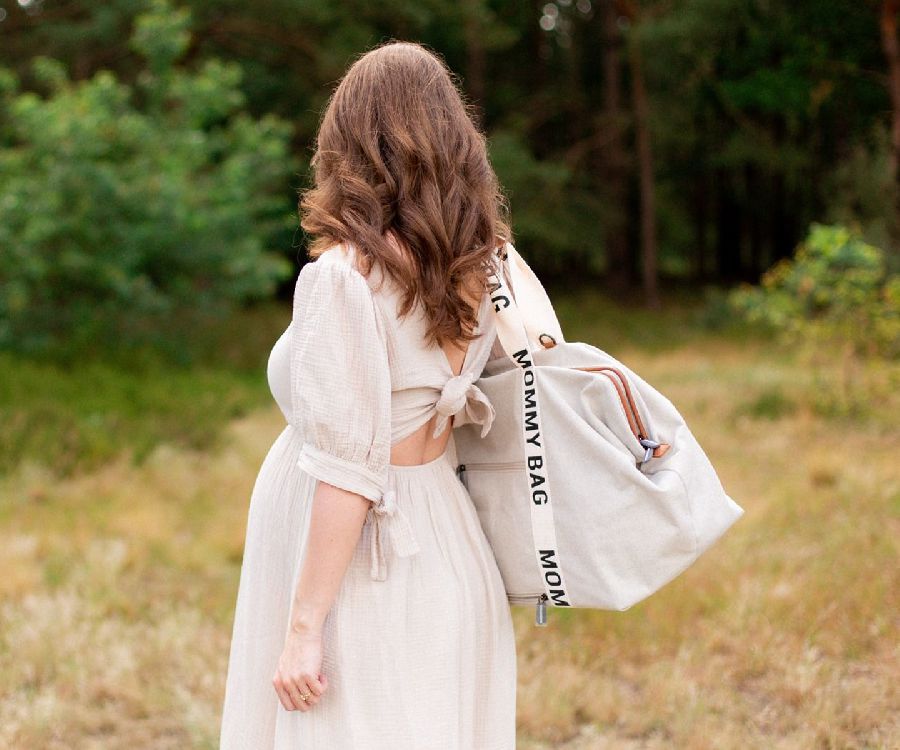 Verzorgingstas Childhome Mommy Bag Signature Canvas, draagtas met luiermat | Signature Canvas offwhite