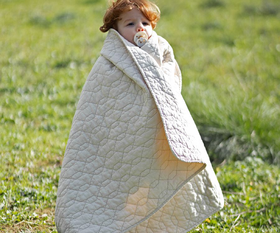 Deken Nobodinoz Quilted Blanket, geschikt voor babybed 60x120 | Wabi-Sabi