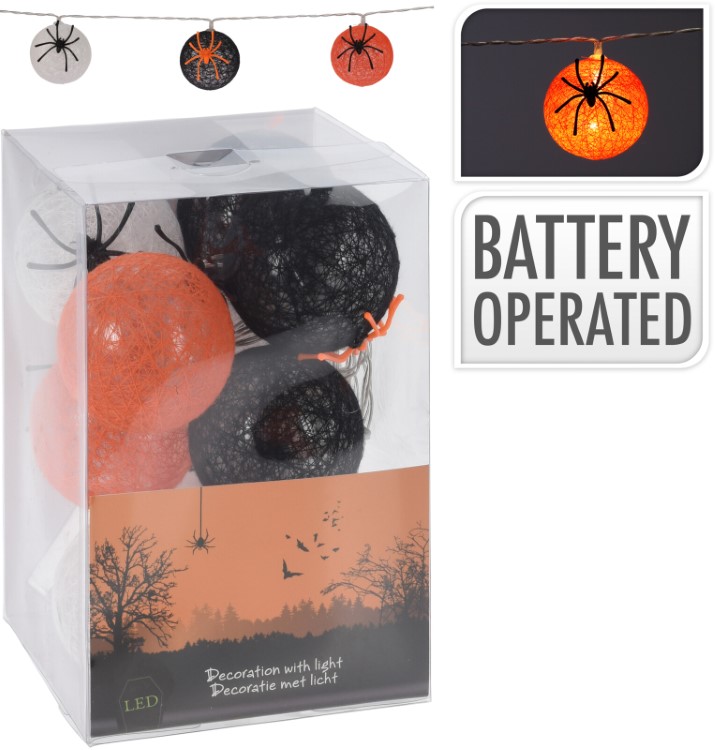 Verlichting ballen met spinnen, D 6 cm