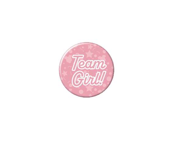 Button PD Party Badge Small Team Girl | Gender Reveal