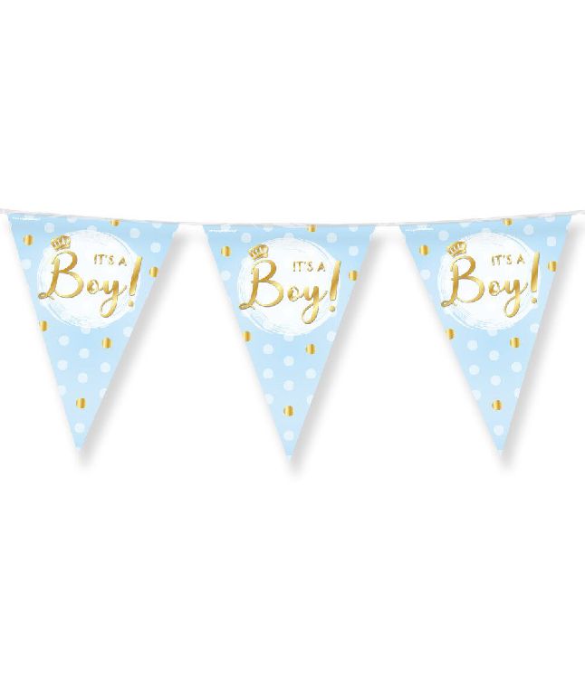 Feestartikelen PD Party Party Flags Foil, vlaggenlijn | It's A Boy
