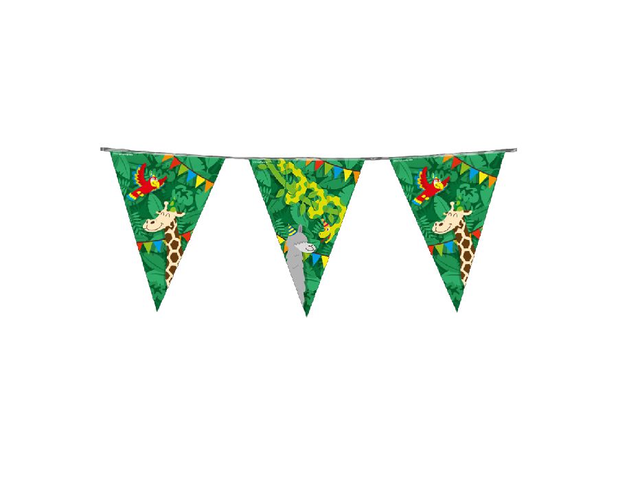 Feestartikelen PD Party Party Flags Foil, vlaggenlijn | Jungle