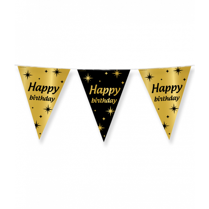 Feestartikelen PD Party Party Flags Foil, vlaggenlijn | Happy Birthday