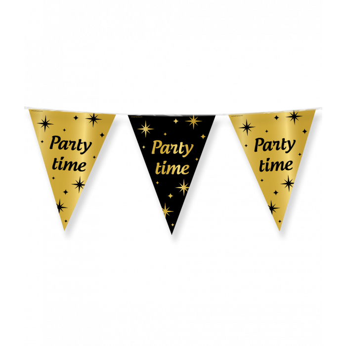 Feestartikelen PD Party Party Flags Foil, vlaggenlijn | Party Time