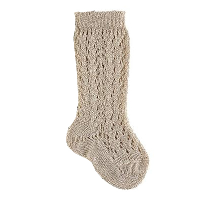 Kousen Condor Mettalic Yarn Openwork Knee High Socks, kniekousen
