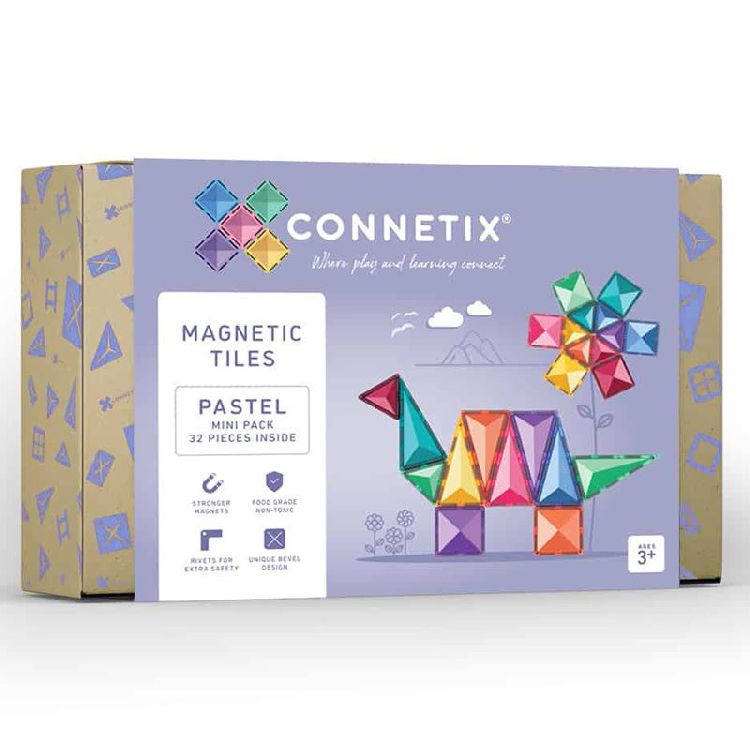 Magnetisch speelgoed Connetix Tiles Mini Pack - 32 | Magnetic Tiles Pastel Range