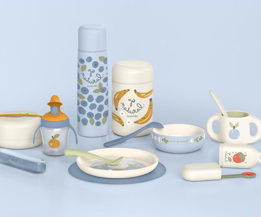 Bestek Suavinex On the go set, lepel | Go Natural berry goji