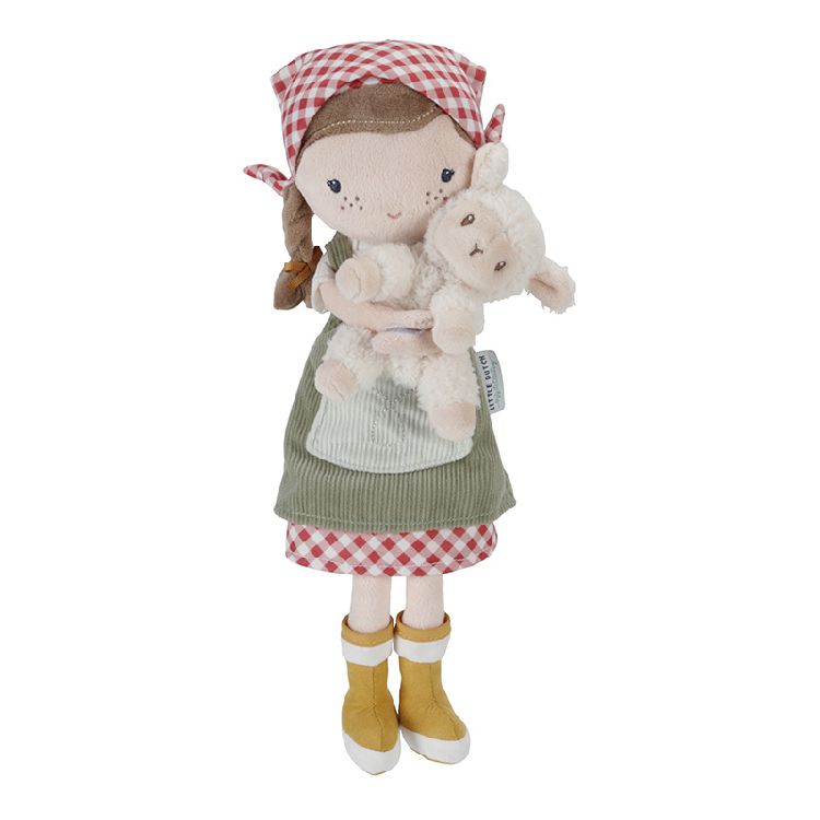 Pop Little Dutch Knuffelpop boerin Rosa met schaap | Little Farm