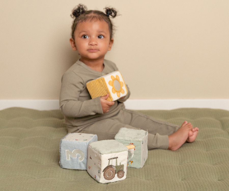 Zachte activiteitenkubus Little Dutch Zachte blokkenset