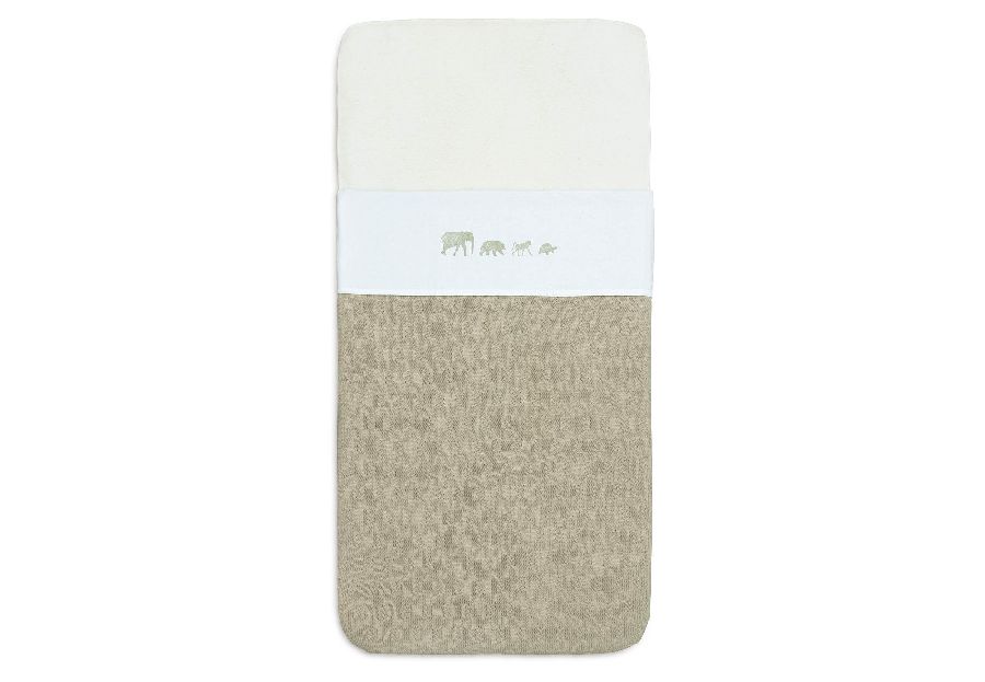 Laken Jollein, geschikt voor wieg/draagmand/park | Animals olive green