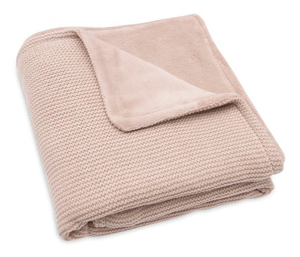 Deken Jollein, geschikt voor wieg/draagmand/park | Basic Knit wild rose
