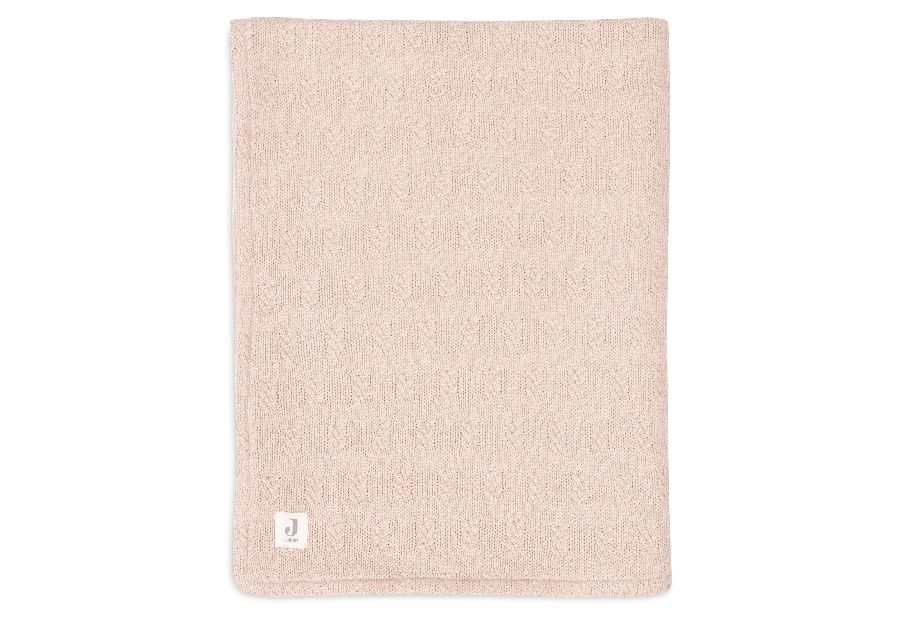 Deken Jollein, geschikt voor wieg/draagmand/park | Grain Knit wild rose