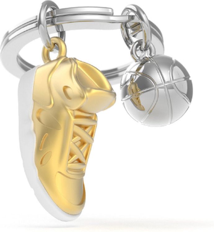 Sleutelhanger Metalmorphose BasketballShoe + Ball, basketschoen + basketbal | Sport