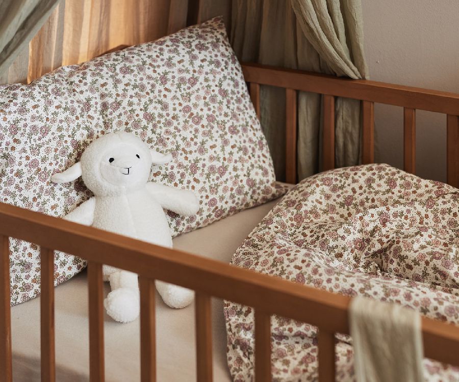 Donsovertrek Jollein, geschikt voor babybed 60x120/babybed 70x140 | Retro Flowers