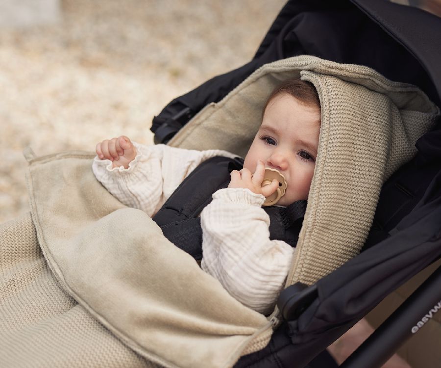 Voetenzak Jollein, geschikt voor autostoel groep 0+ | Basic Knit olive green