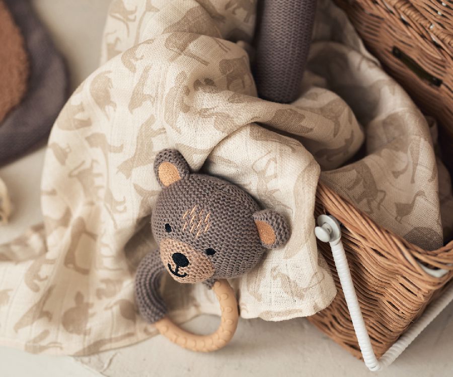 Tetra doek Jollein Small | Animals nougat