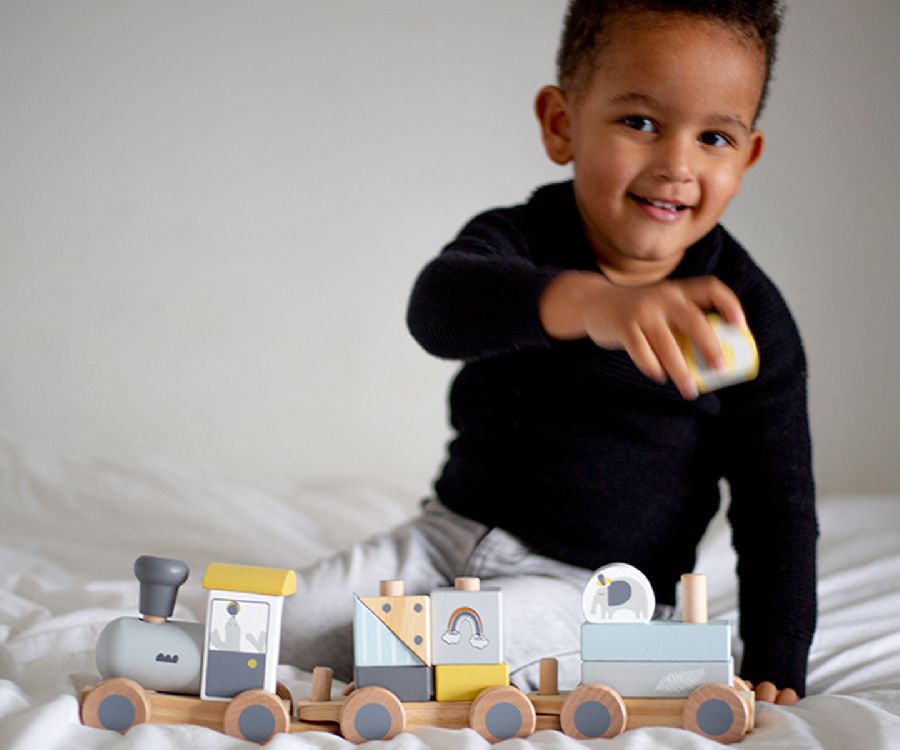 Blokken Tryco Houten Circustrein | blokkentrein