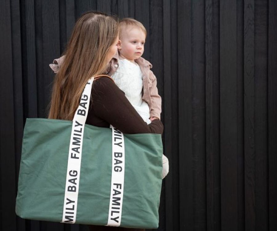 VERZORGINGSTAS Childhome Family Bag Signature Canvas, reistas zonder luiermat | Signature Canvas green