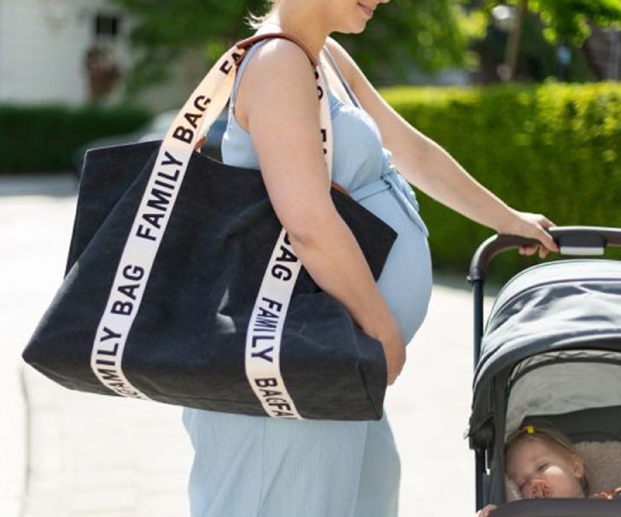 VERZORGINGSTAS Childhome Family Bag Signature Canvas, reistas zonder luiermat | Signature Canvas black