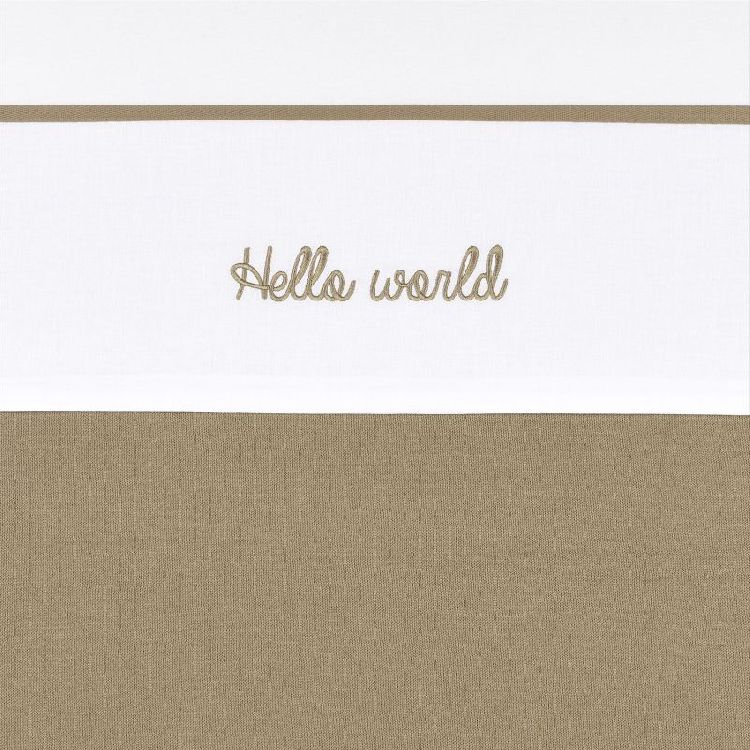 Laken Meyco Baby, geschikt voor babybed 60x120/babybed 70x140 | Hello World taupe