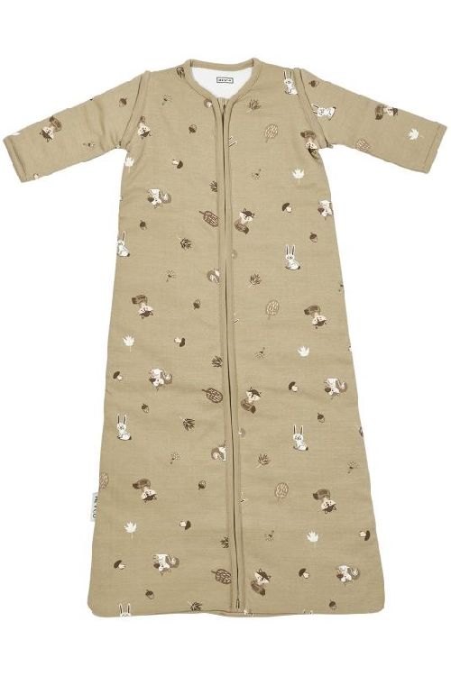 Slaapzak Meyco Baby, 0/3 maanden, 2.5 TOG | Forest Animals sand