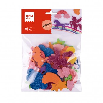 Stickers Apli, Eva Foam Shapes - Unicorns