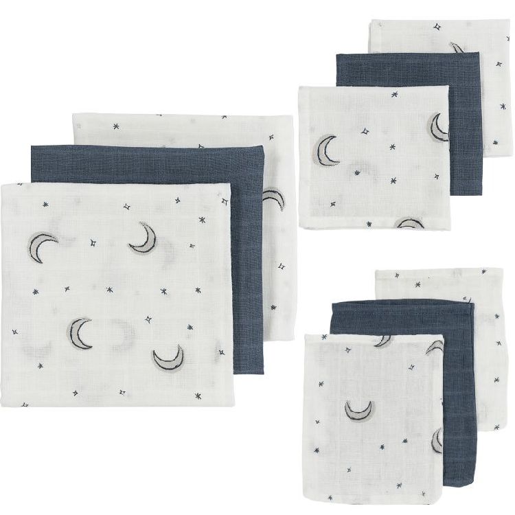 Tetra doek Meyco Baby Starterset 9-delig | Moon indigo