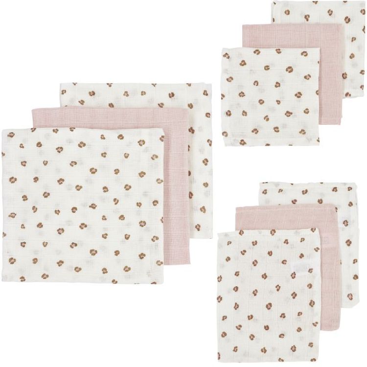 Tetra doek Meyco Baby Starterset 9-delig | Mini Panther soft pink