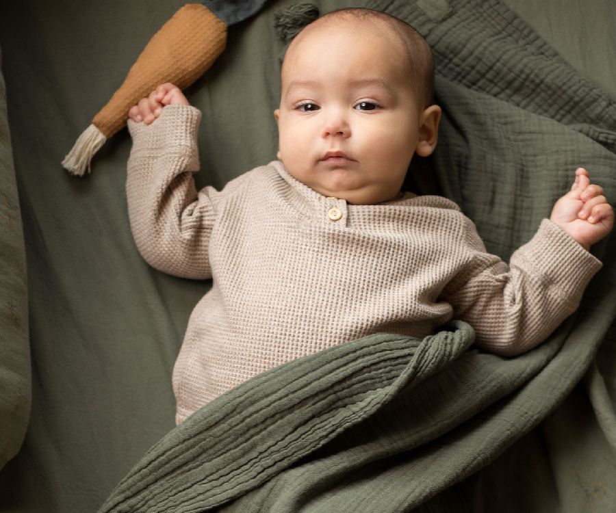 Deken Nobodinoz Double Muslin Blanket, geschikt voor wieg/draagmand/park | Wabi-Sabi