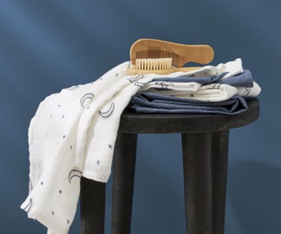 Tetra doek Meyco Baby Starterset 9-delig | Moon indigo